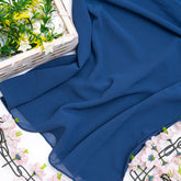 Georgette Hijaab (Teal Blue)